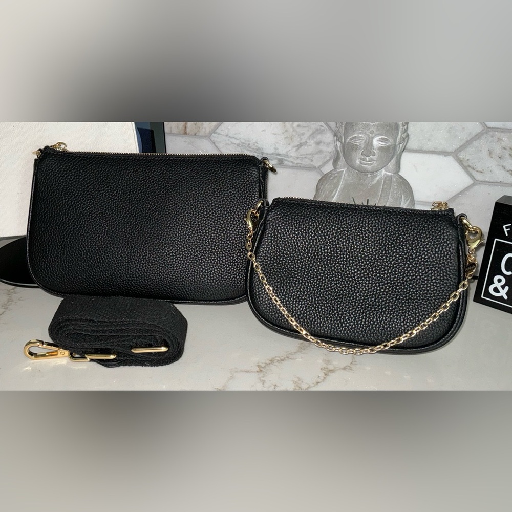 HCC X DUYP - MEDIUM AND MINI POCHETTE - BLACK ~ Set (2)